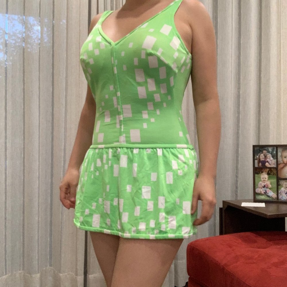 Vintage 1960's Lime Green Swimsuit Sz M